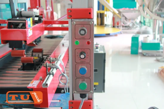 รูป แผงควบคุมของเครื่องรัดกล่องอัตโนมัติ