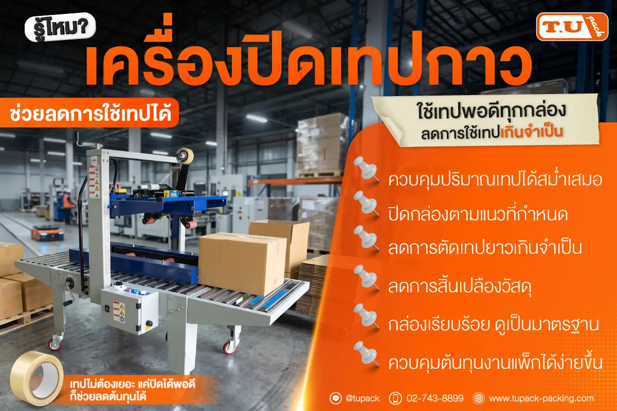 เครื่องปิดเทปกาว ช่วยลด