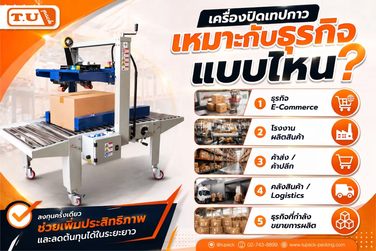 เครื่องปิดเทปกาว เหมาะกับธุรกิจแบบไหน