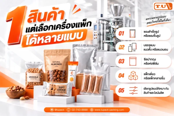 1 สินค้า แต่เลือกเครื่องแพ็กได้หลายแบบ